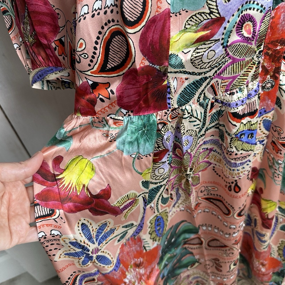 Guess Floral Maxi Dress - Pink and Green - Picture 9 of 13